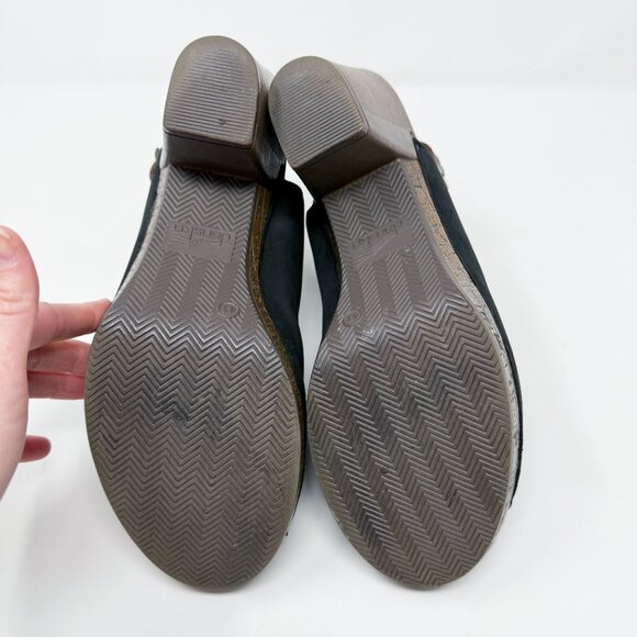 Dansko Black Oiled Leather Open Toe Booties Comfort Shoes Women's Size EU 41 - Picture 6 of 10